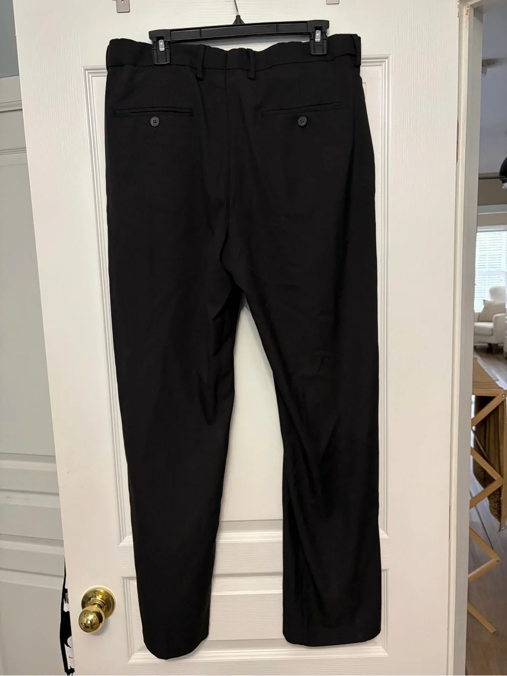 Haggar Black Men's Dress Pants - Straight Fit